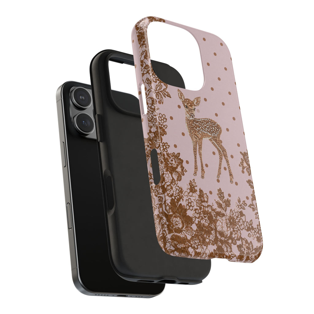 FALL FORREST DEER POLKA DOTS LACE PHONE CASE