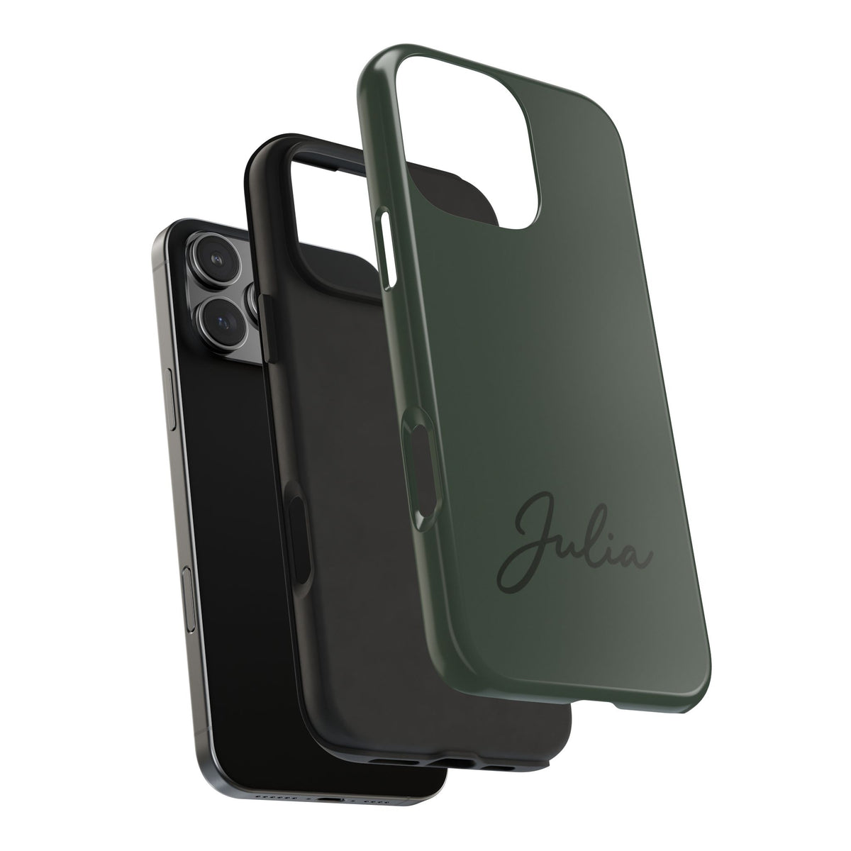 PERSONALIZED PINE GREEN CUSTOM NAME PHONE CASE