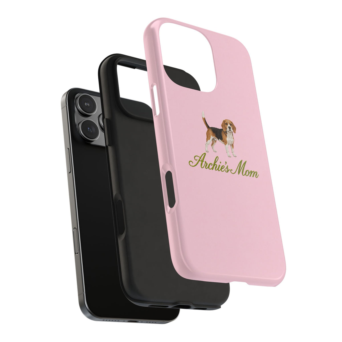 PERSONALIZED PINK BEAGLE DOG MOM CUSTOM NAME PHONE CASE