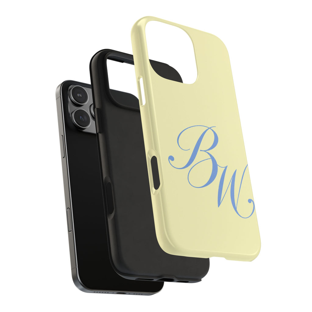 PERSONALIZED BABY YELLOW INITIALS CUSTOM PHONE CASE
