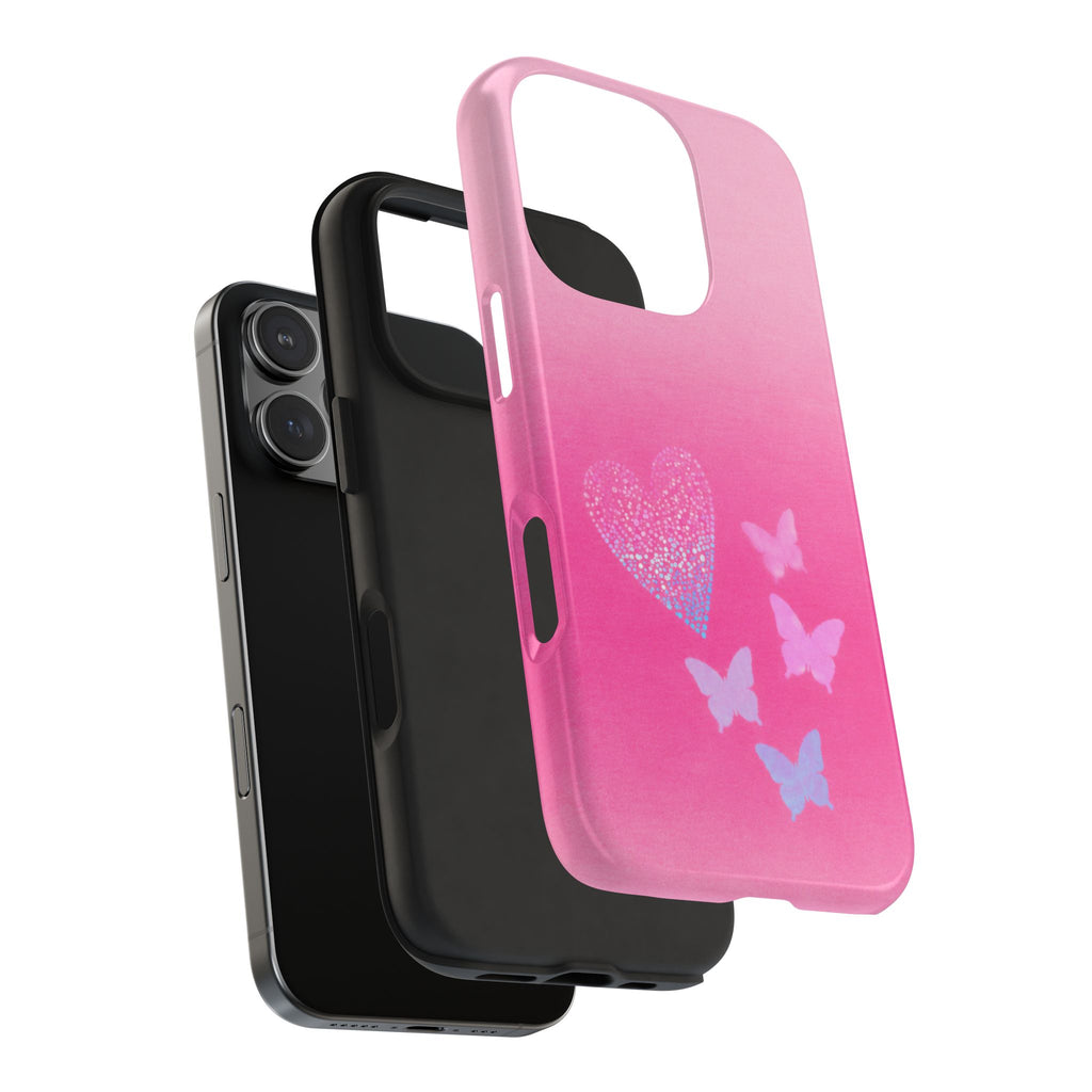 PINK BUTTERFLY CRUSH PHONE CASE