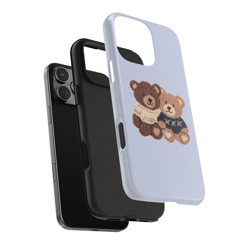 BABY BLUE TEDDY BEAR DUO PHONE CASE