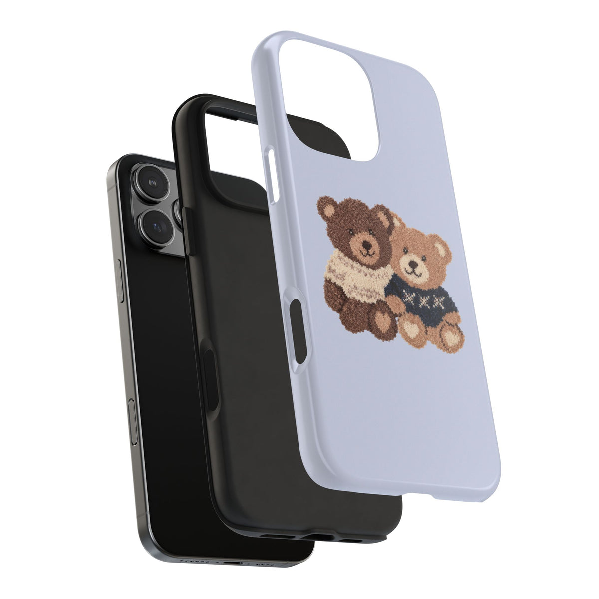 BABY BLUE TEDDY BEAR DUO PHONE CASE