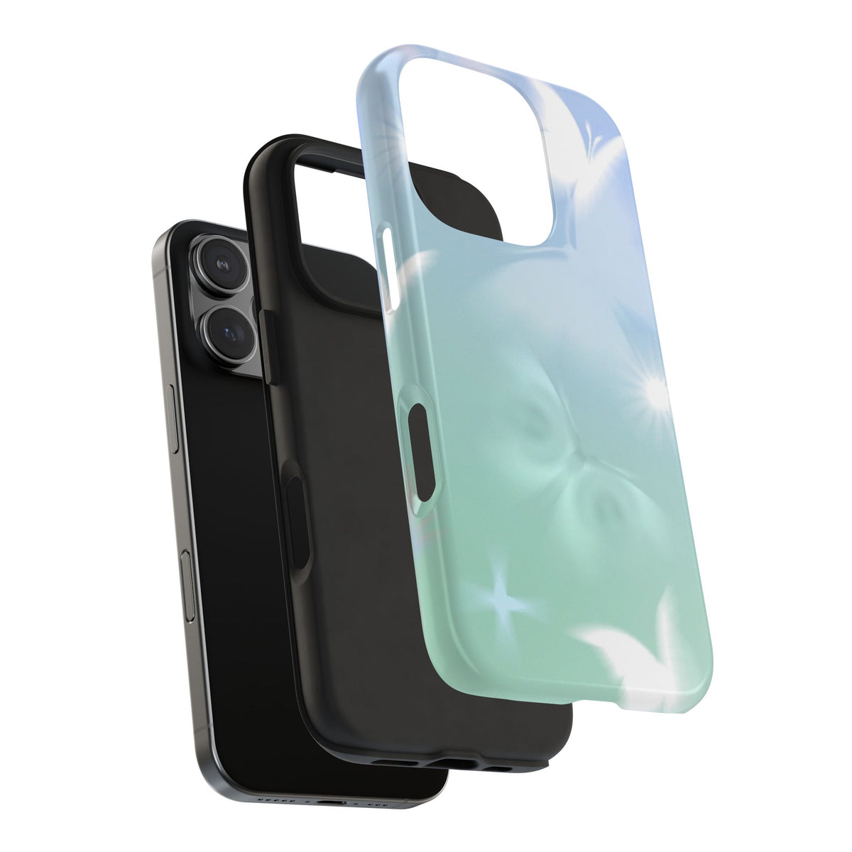 MINT MIRAGE FLUTTER PHONE CASE