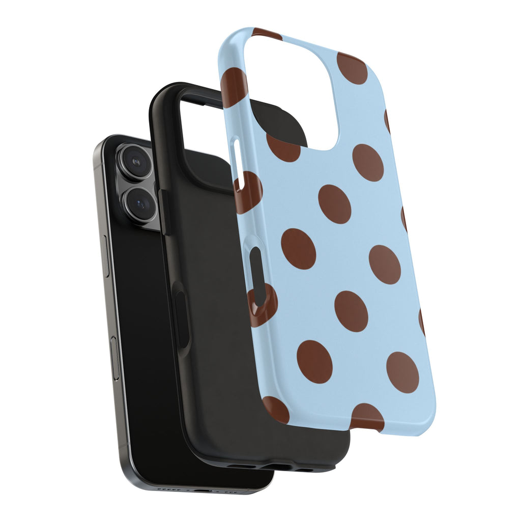 BLUEBERRY MOCHA POLKA DOTS PHONE CASE