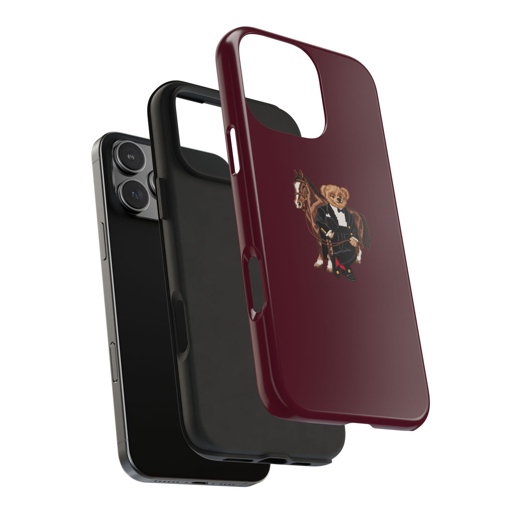 WINE RED BURGUNDY TUXEDO TEDDY BEAR PHONE CASE
