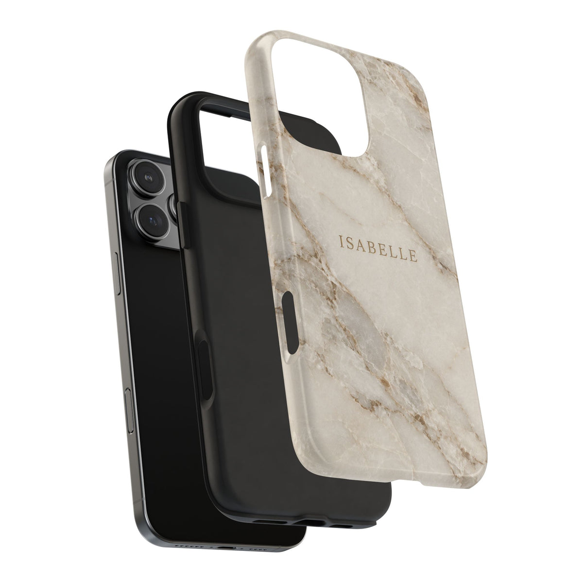 PERSONALIZED STONE GRAY MARBLE MONOGRAM INITIALS CUSTOM PHONE CASE
