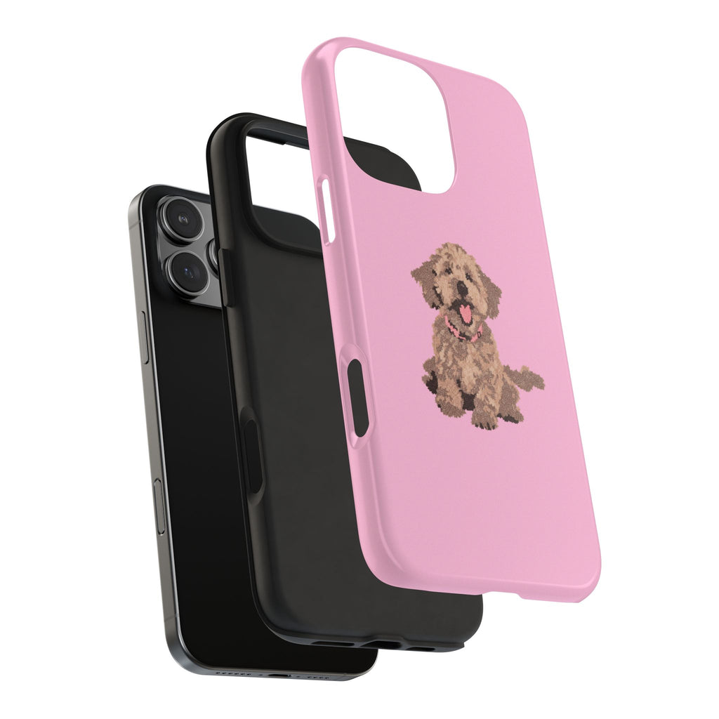 PINK GOLDENDOODLE PHONE CASE