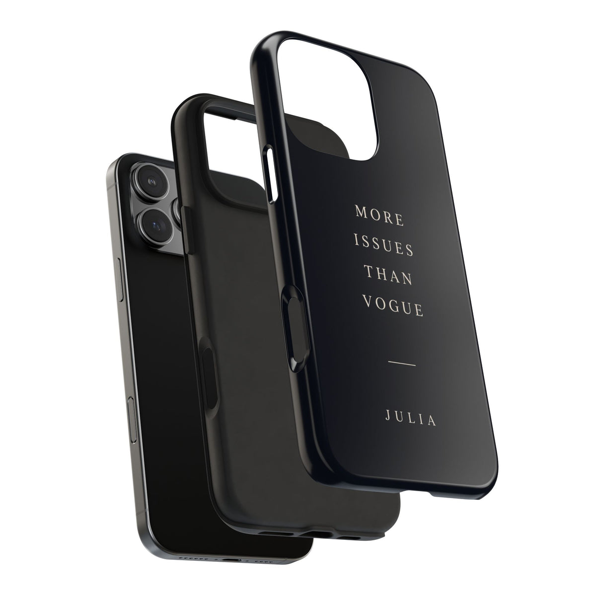 PERSONALIZED DARK NAVY MORE ISSUES THAN VOGUE CUSTOM NAME PHONE CASE