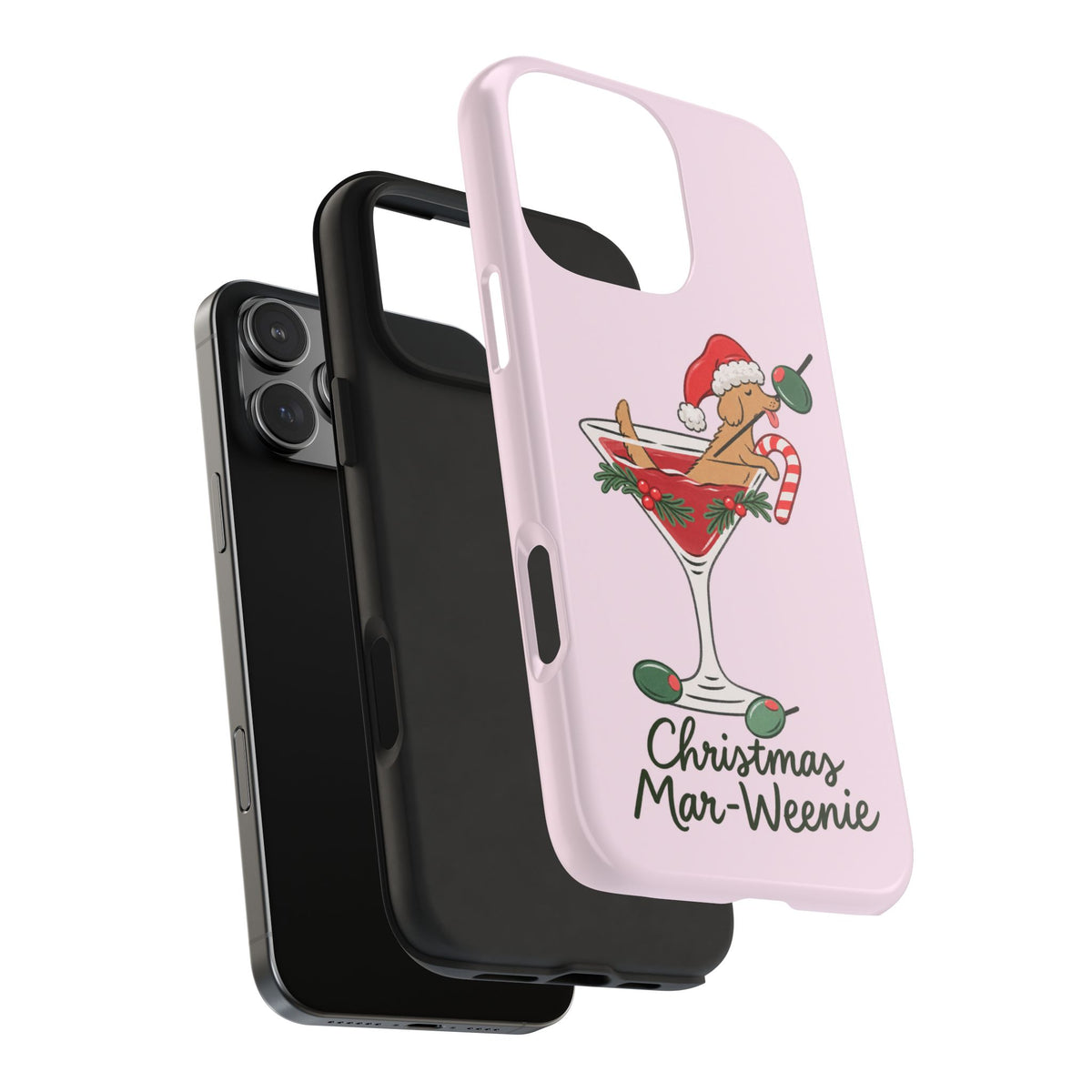 CHRISTMAS MAR-WEENIE DACHSHUND PHONE CASE