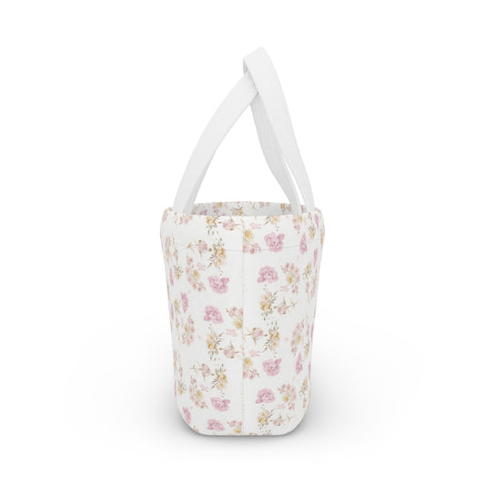 BEIGE FLORAL LUNCH BOX BAG