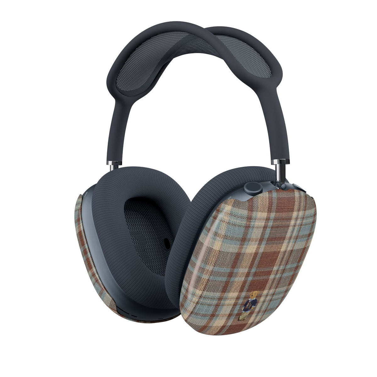 BROWN PLAID MINI TEDDY BEAR AIRPODS MAX CASE COVERS