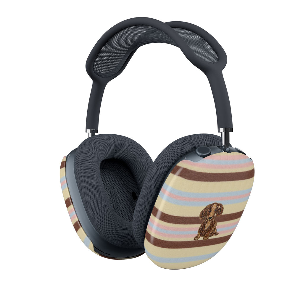 BUTTERSCOTCH STRIPES DACHSHUND PUPPY AIRPODS MAX CASE COVERS