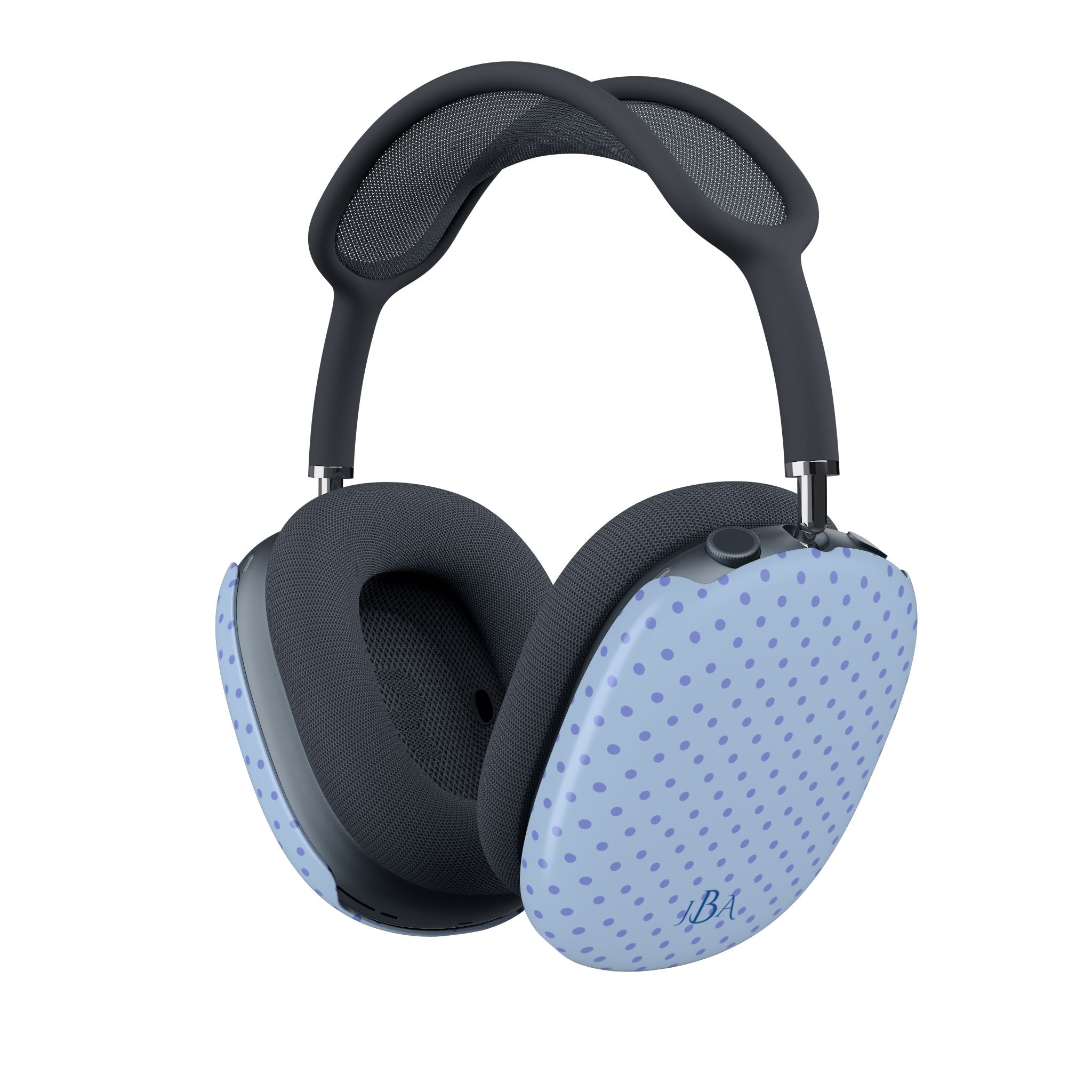 PERSONALIZED NAME CUSTOM BLUE POLKA DOTS AIRPODS MAX CASE COVERS