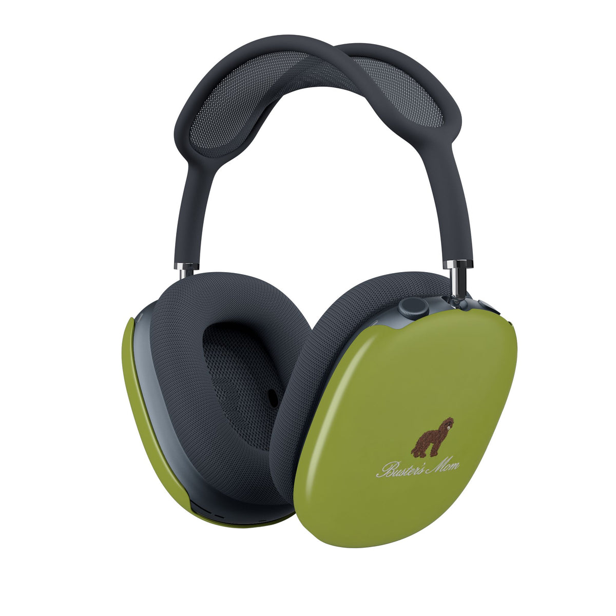 PERSONALIZED LIME GREEN DOG MOM AIRPODS MAX CASE COVERS