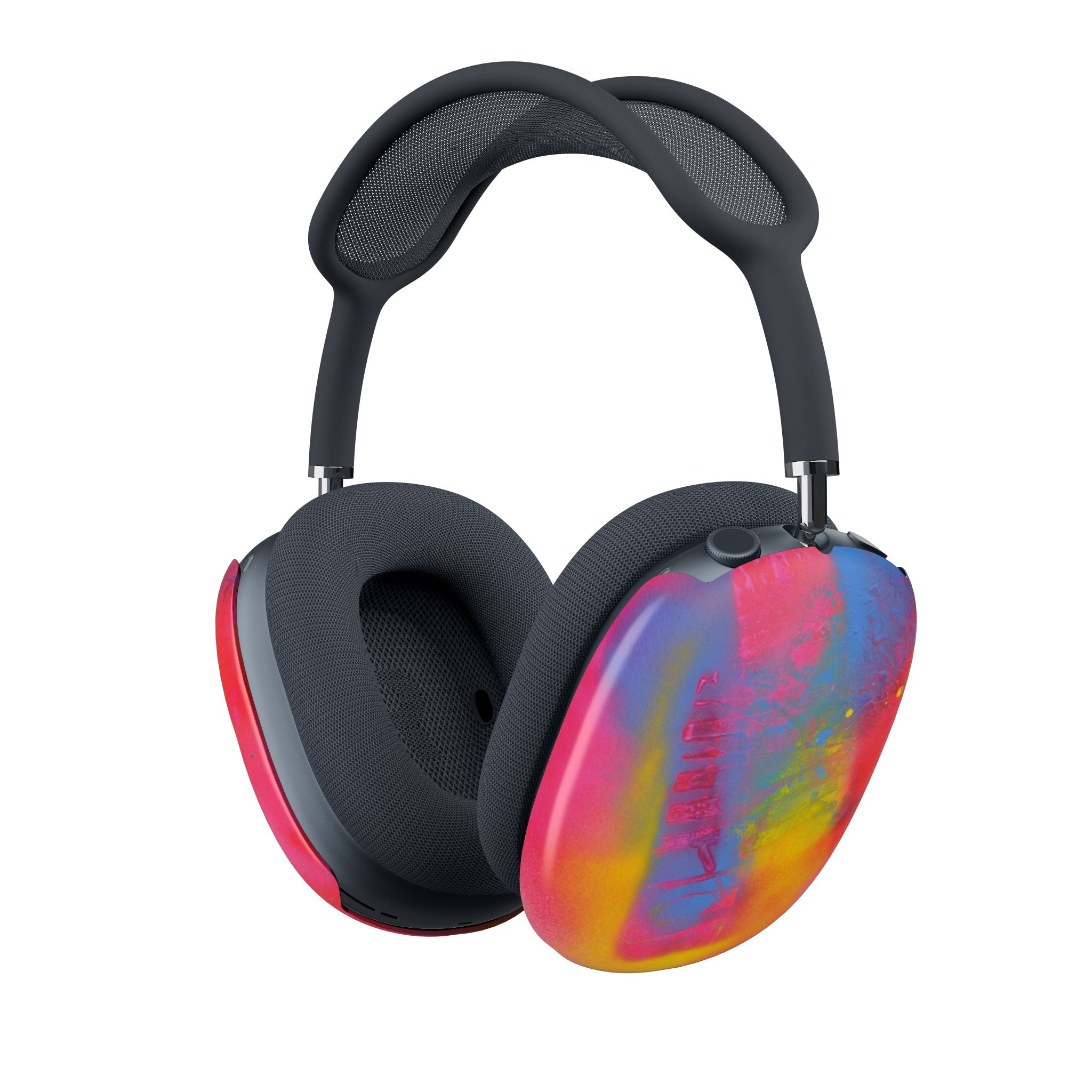 AirPods Max ear cushion covers with iridescent multicolor finish on both ear cups