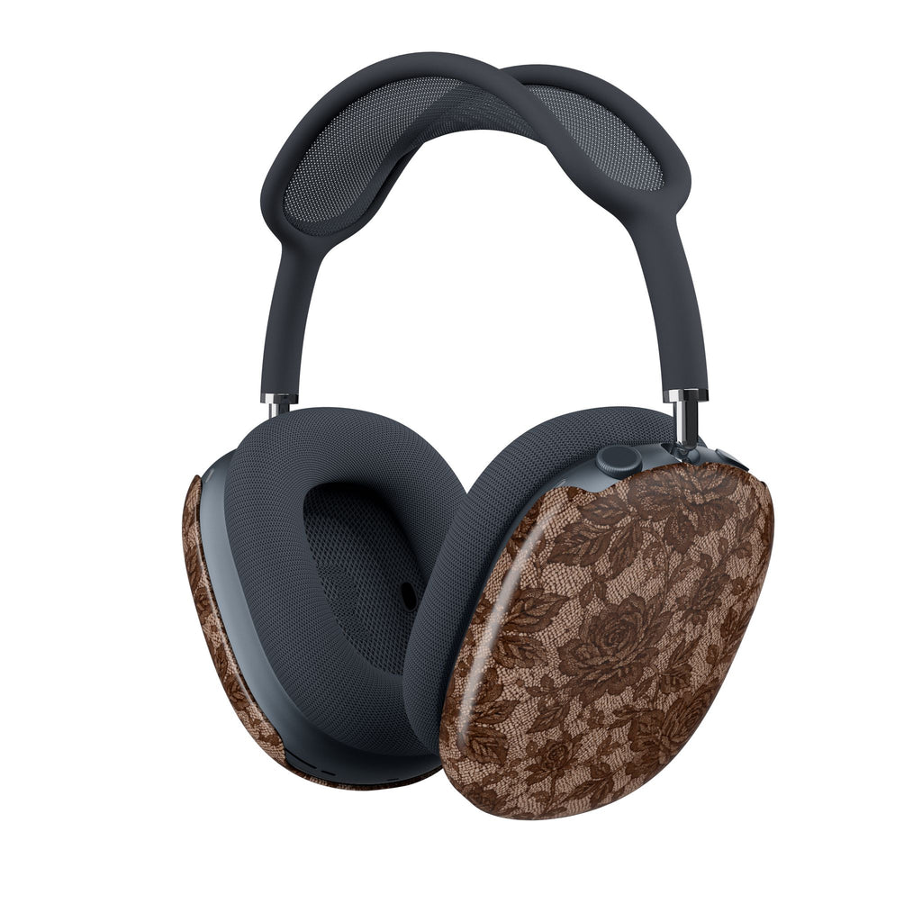 CAFÉ AMOUR BROWN LACE AIRPODS MAX CASE COVERS