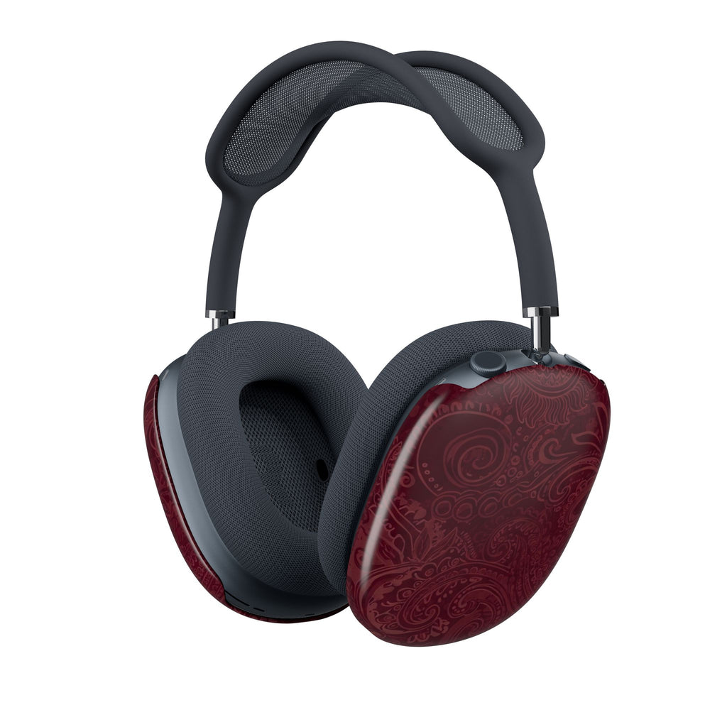 DARK CHERRY BANDANA AIRPODS MAX CASE COVERS