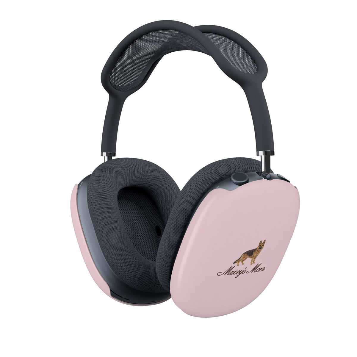 PERSONALIZED BABY PINK GERMAN SHEPHERD DOG MOM CUSTOM NAME AIRPODS MAX CASE COVERS