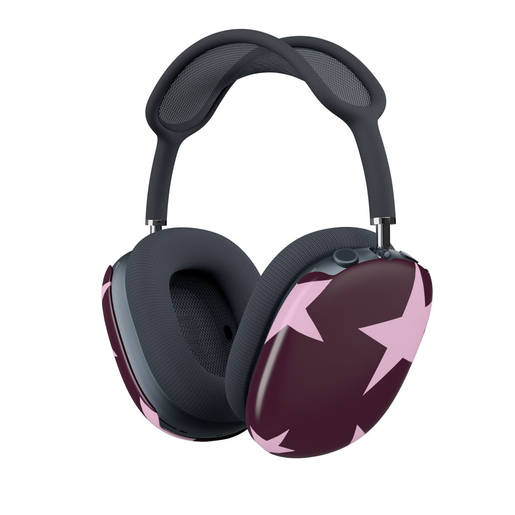 PLUM PINK STARS AIRPODS MAX CASE COVERS
