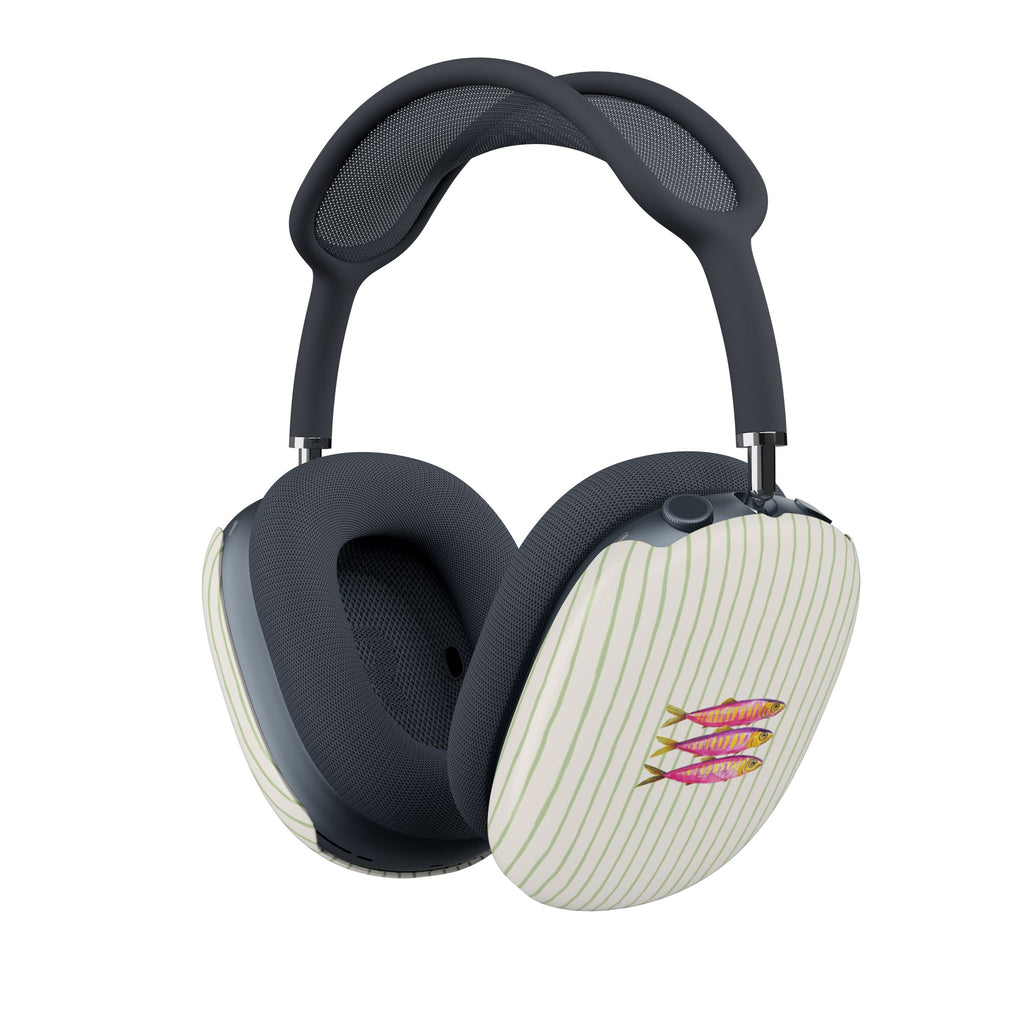 GREEN STRIPES PINK SARDINES AIRPODS MAX CASE COVERS
