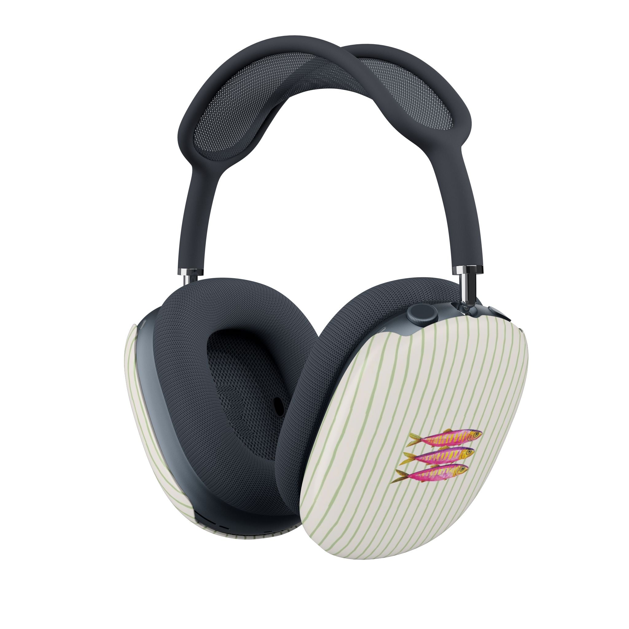 GREEN STRIPES PINK SARDINES AIRPODS MAX CASE COVERS