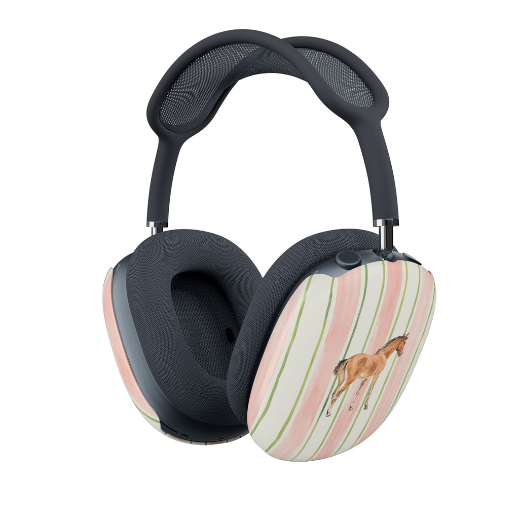 PINK STRIPES HORSE AIRPODS MAX CASE COVERS