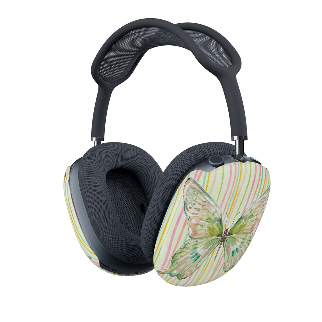 GREEN BUTTERFLY STRIPES AIRPODS MAX CASE COVERS