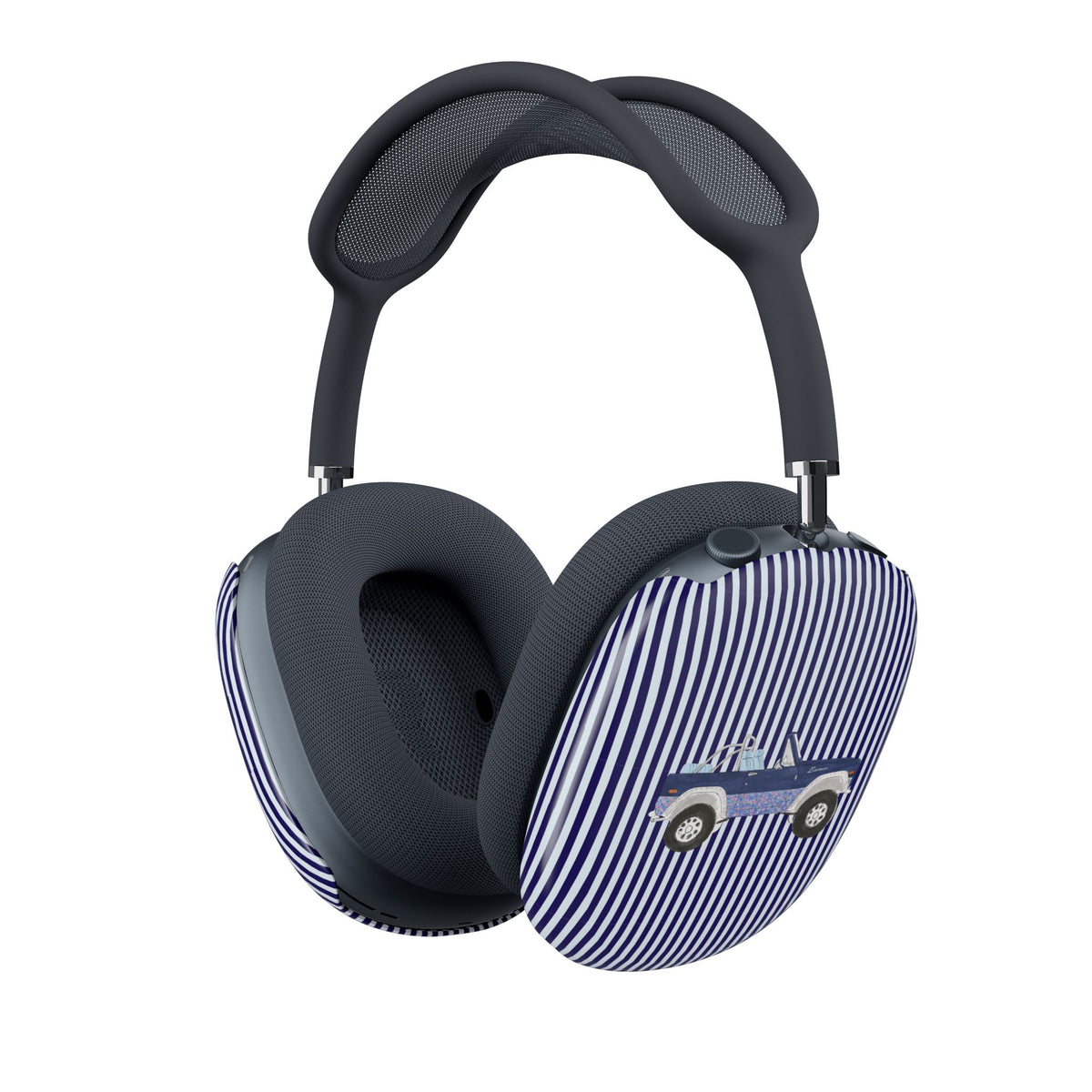 BLUE STRIPES NAVY VINTAGE FLORAL BRONCO AIRPODS MAX CASE COVERS