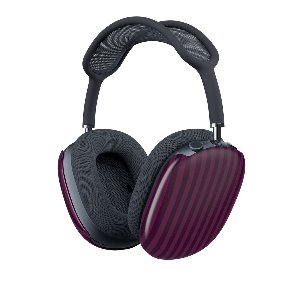 BURGUNDY 18 PRO EDITION STRIPED AIRPODS MAX CASE COVERS