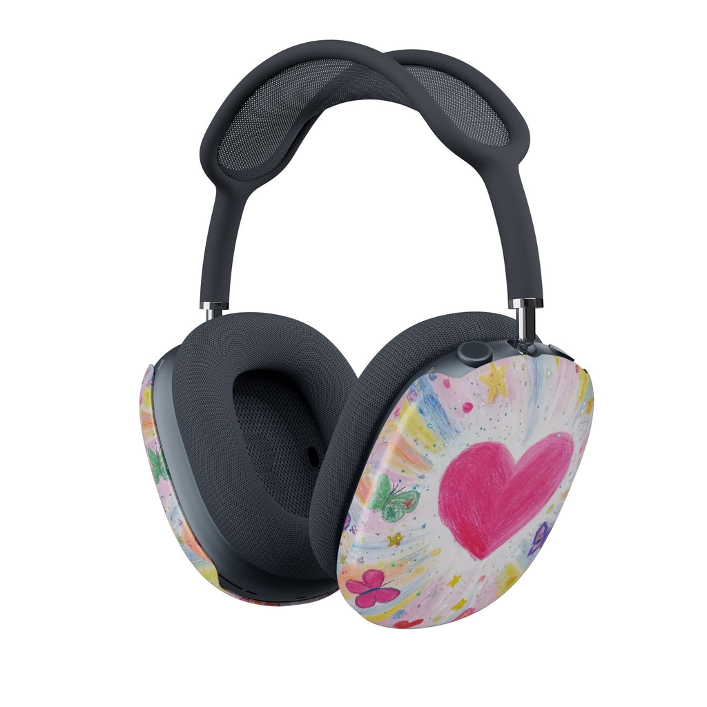 PINK WHIMSY HEART BUTTERFLIES AIRPODS MAX CASE COVERS
