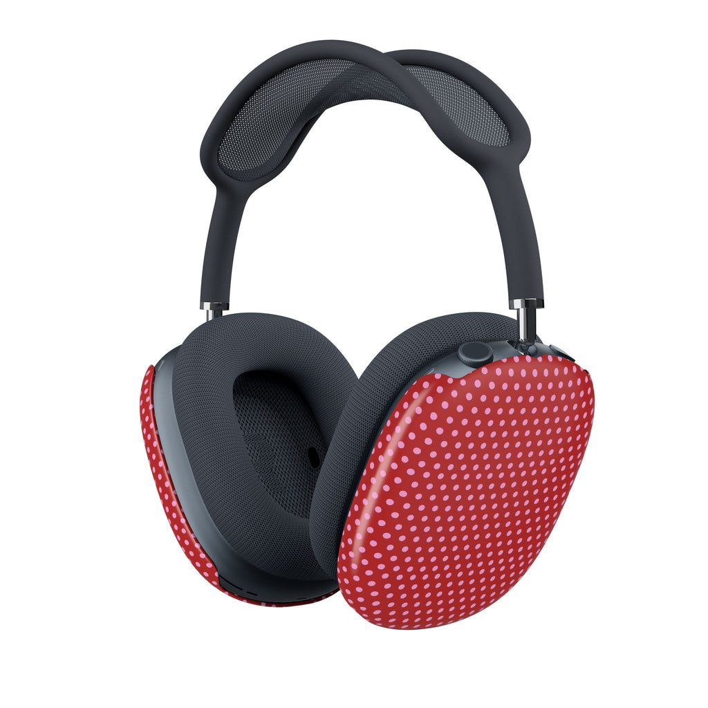 RED PINK POLKA DOTS AIRPODS MAX CASE COVERS