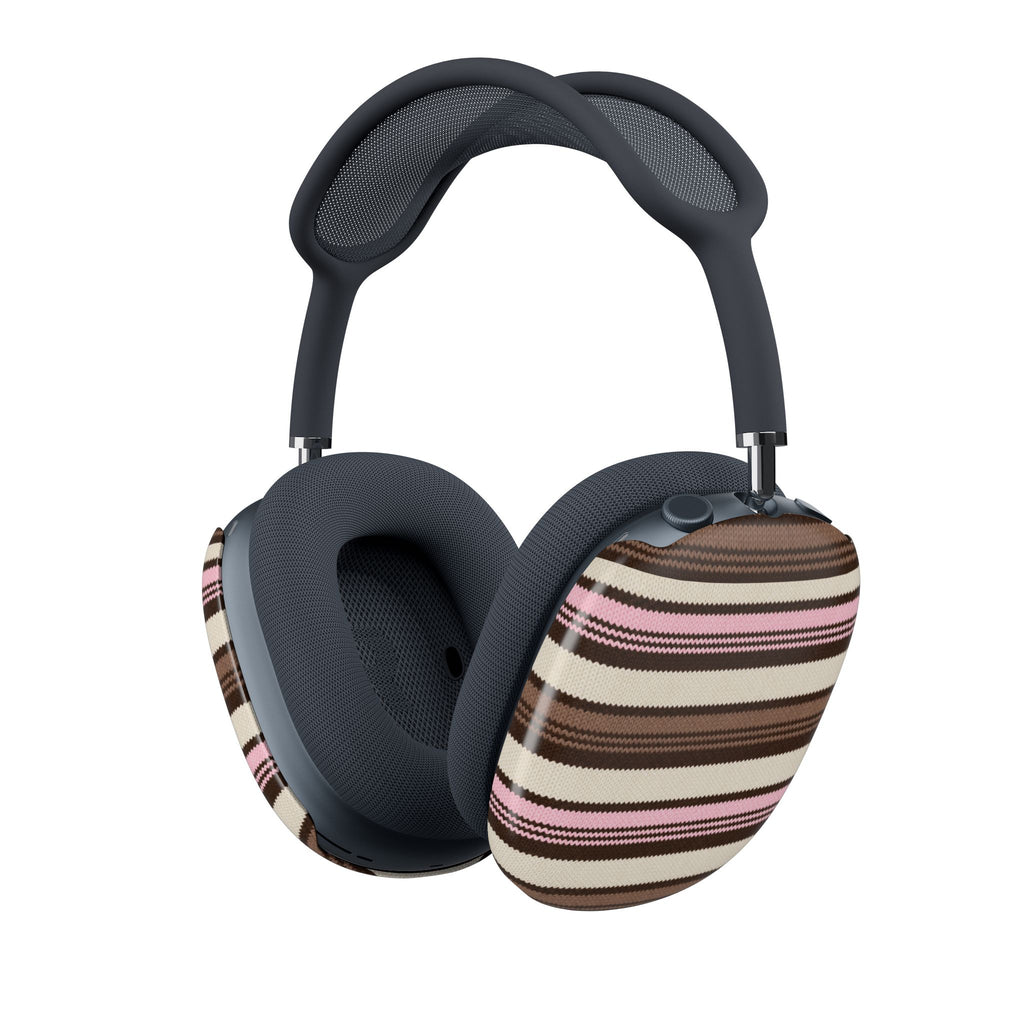 PINK TRUFFLE STRIPES AIRPODS MAX CASE COVERS