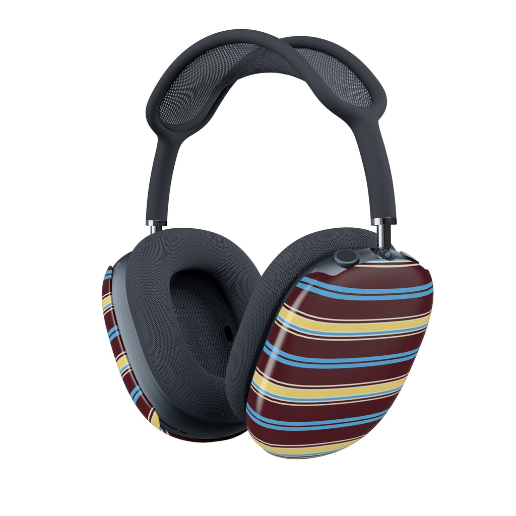 BURGUNDY BLUEBERRY STRIPES AIRPODS MAX CASE COVERS
