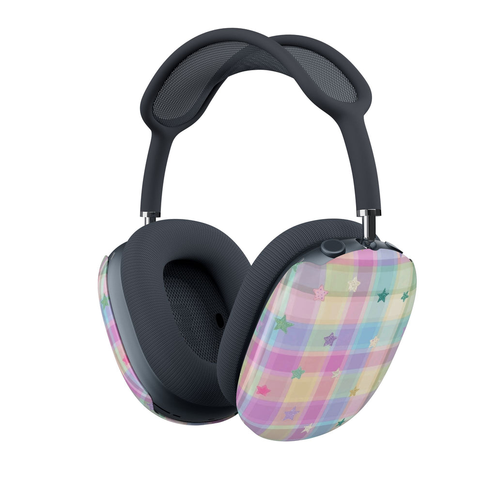 RAINBOW PASTEL PLAID STARS AIRPODS MAX CASE COVERS