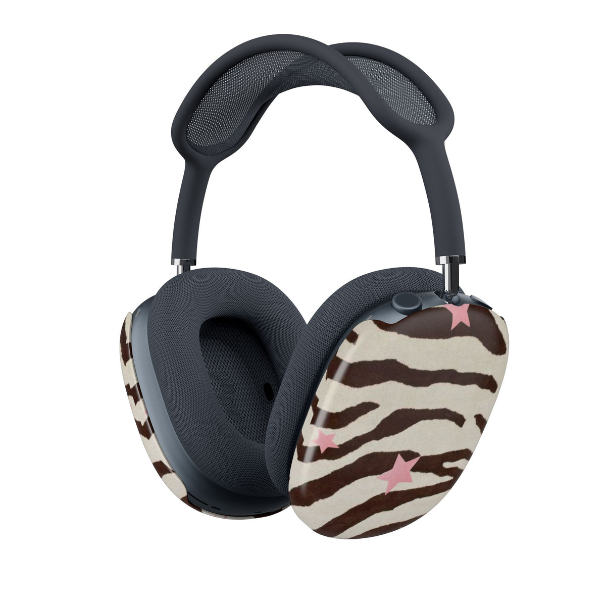 BROWN ZEBRA PINK STARS AIRPODS MAX CASE COVERS