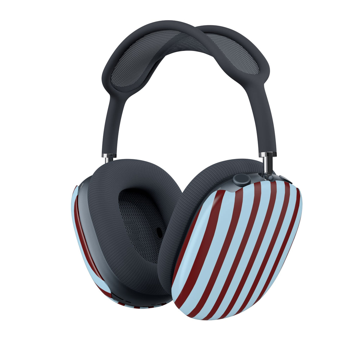 GLACIER BLUE & BURGUNDY STRIPED AIRPODS MAX CASE COVERS