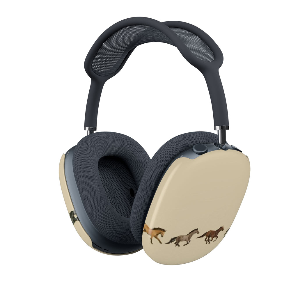 BEIGE MINIMALIST WESTERN HORSES AIRPODS MAX CASE COVERS
