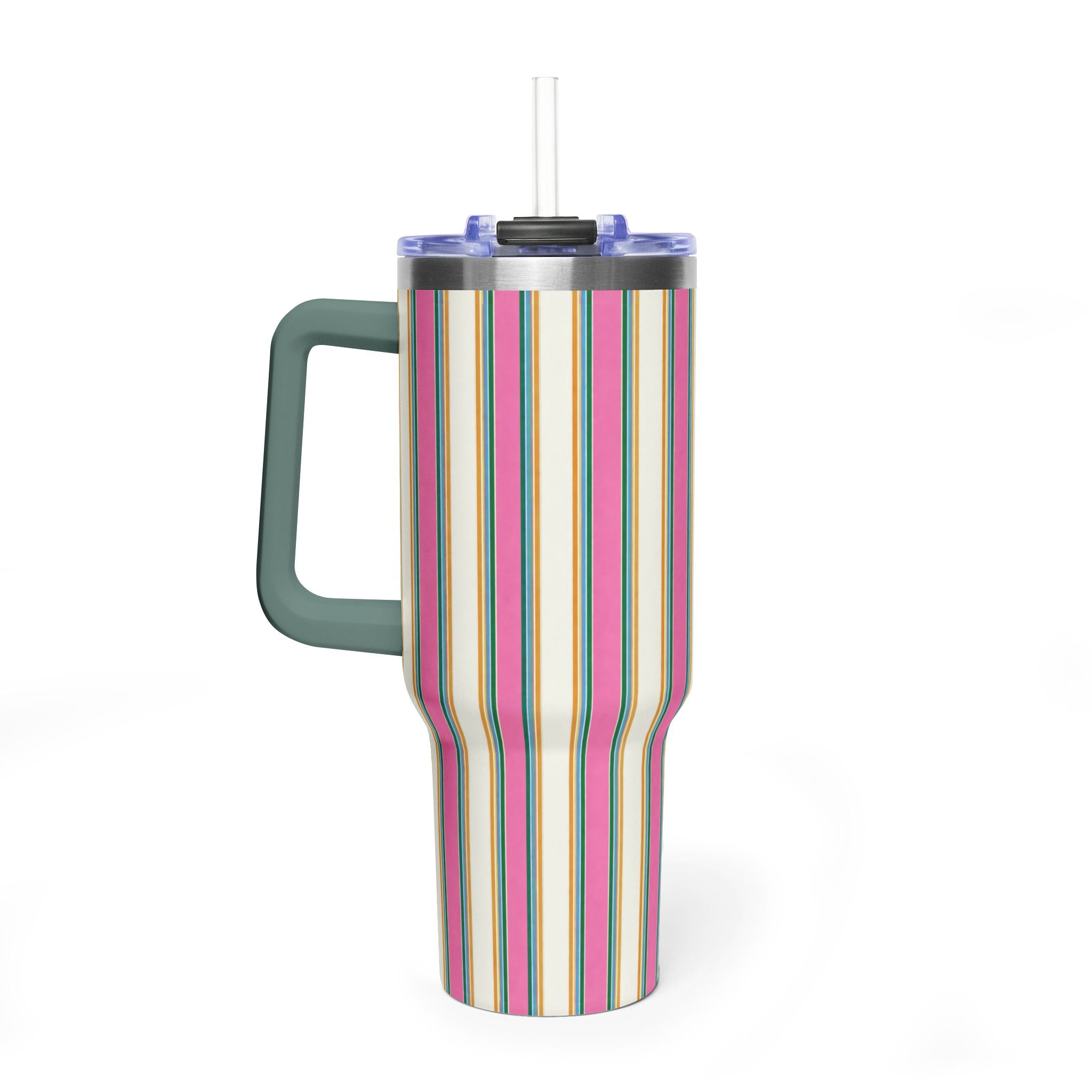 WATERMELON SUGAR STRIPES 40OZ STAINLESS STEEL TUMBLER