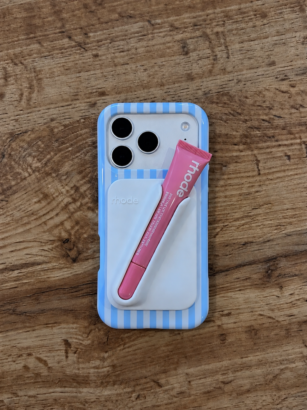 BLUEBERRY MILK STRIPES PHONE CASE