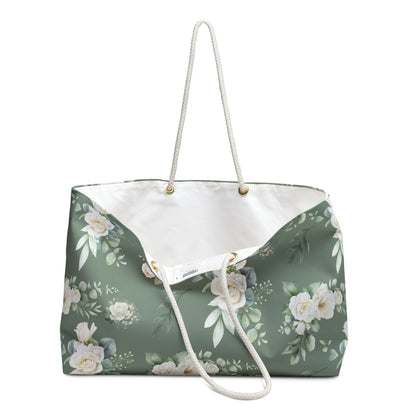 GREEN ROSES WEEKENDER BAG