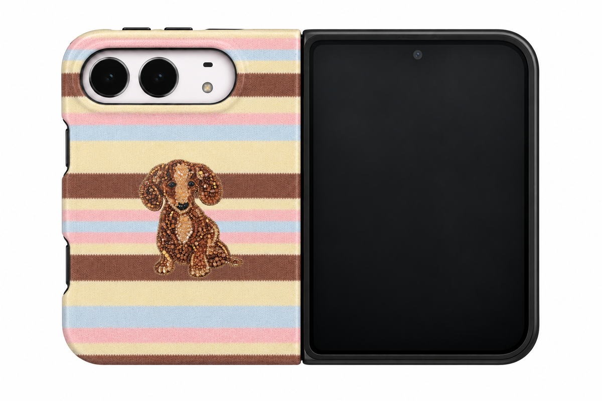 BUTTERSCOTCH STRIPES DACHSHUND PUPPY PHONE CASE