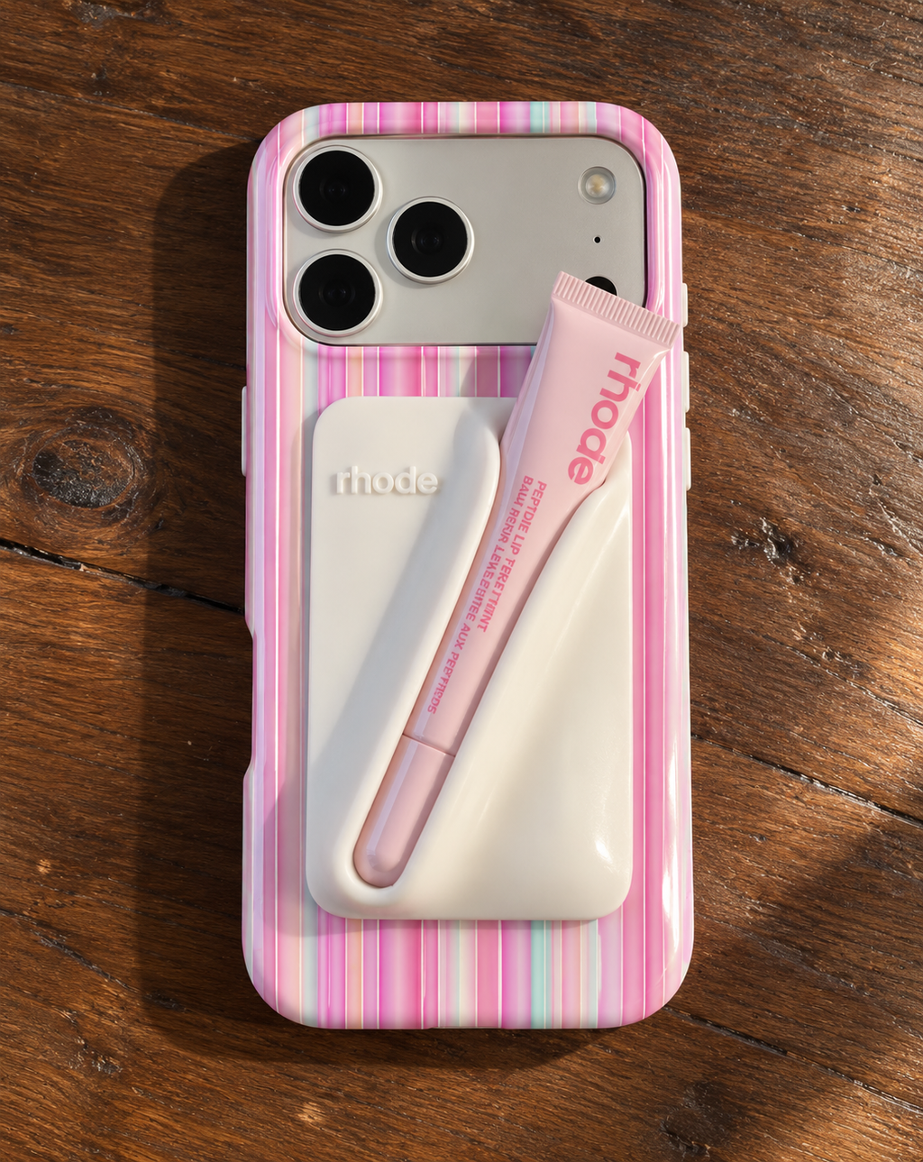 LAS VEGAS PINK STRIPES PHONE CASE