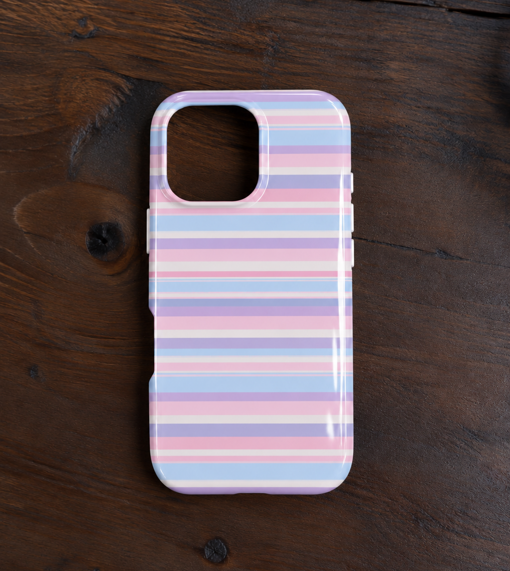 MILKSHAKE PINK STRIPES PHONE CASE