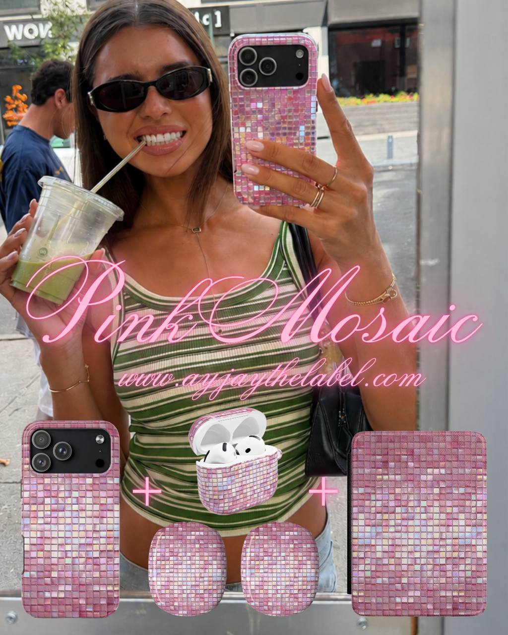 PINK MOSAIC PHONE CASE
