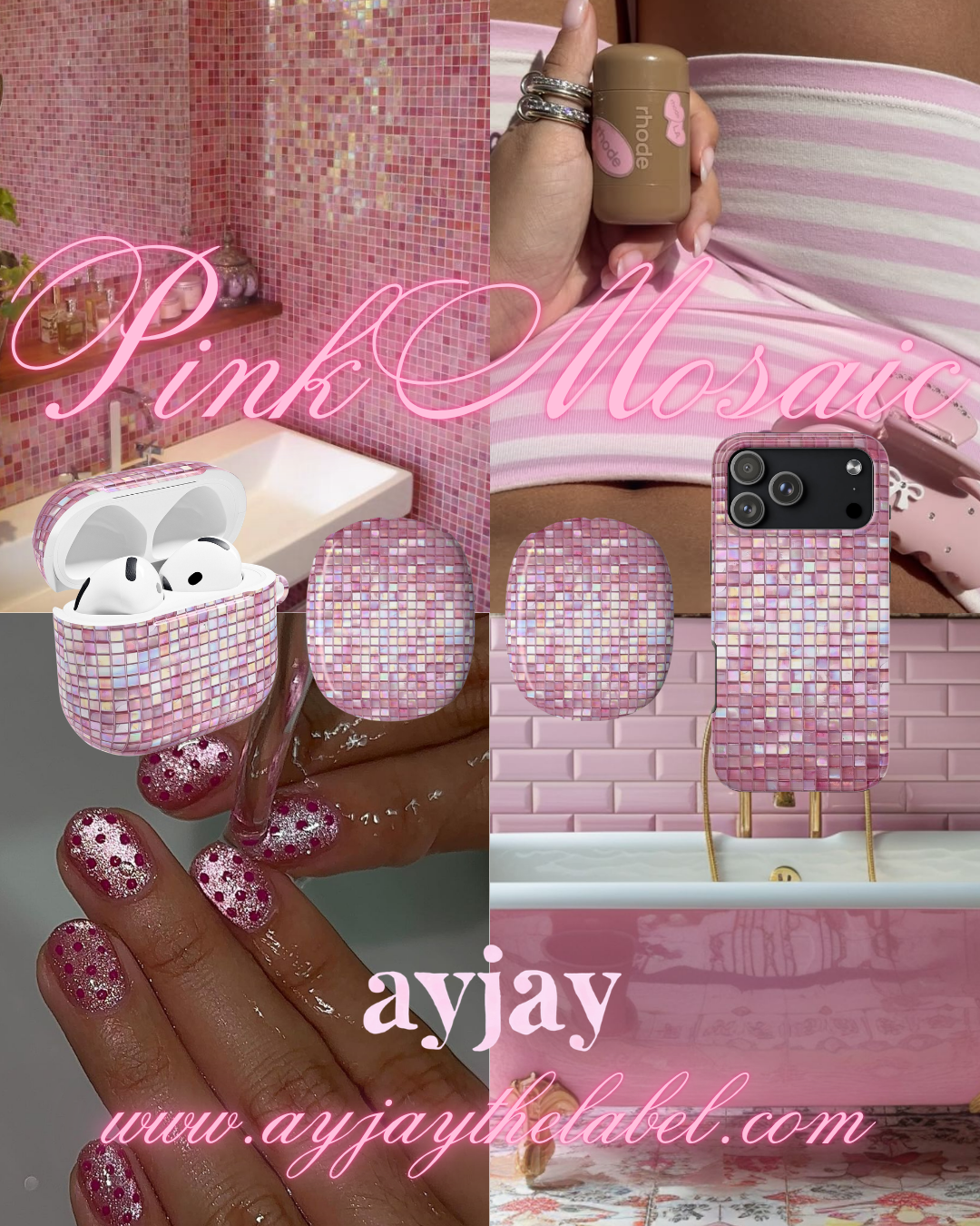 PINK MOSAIC PHONE CASE