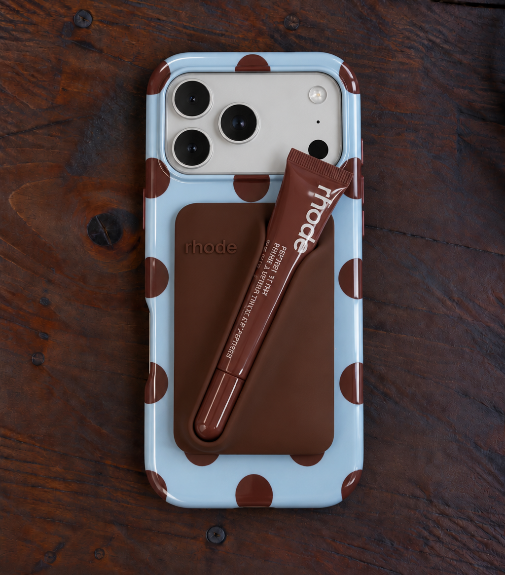 BLUEBERRY MOCHA POLKA DOTS PHONE CASE