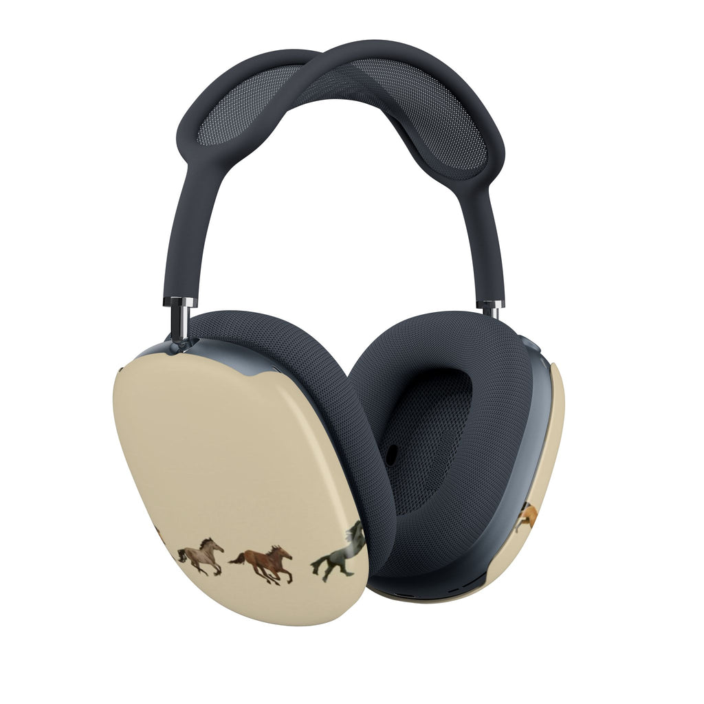 BEIGE MINIMALIST WESTERN HORSES AIRPODS MAX CASE COVERS