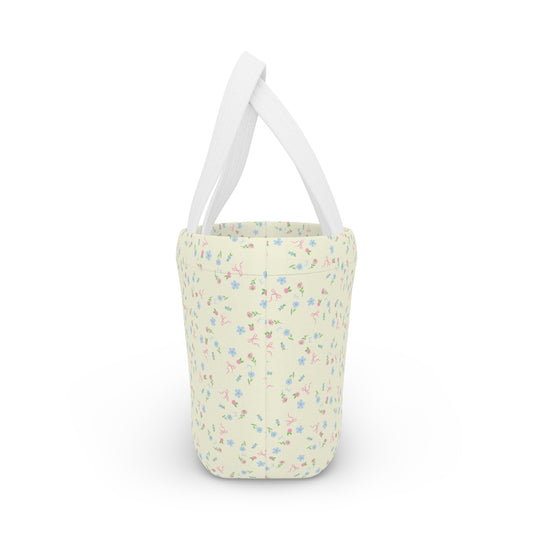YELLOW COTTAGE FLORAL LUNCH BOX BAG