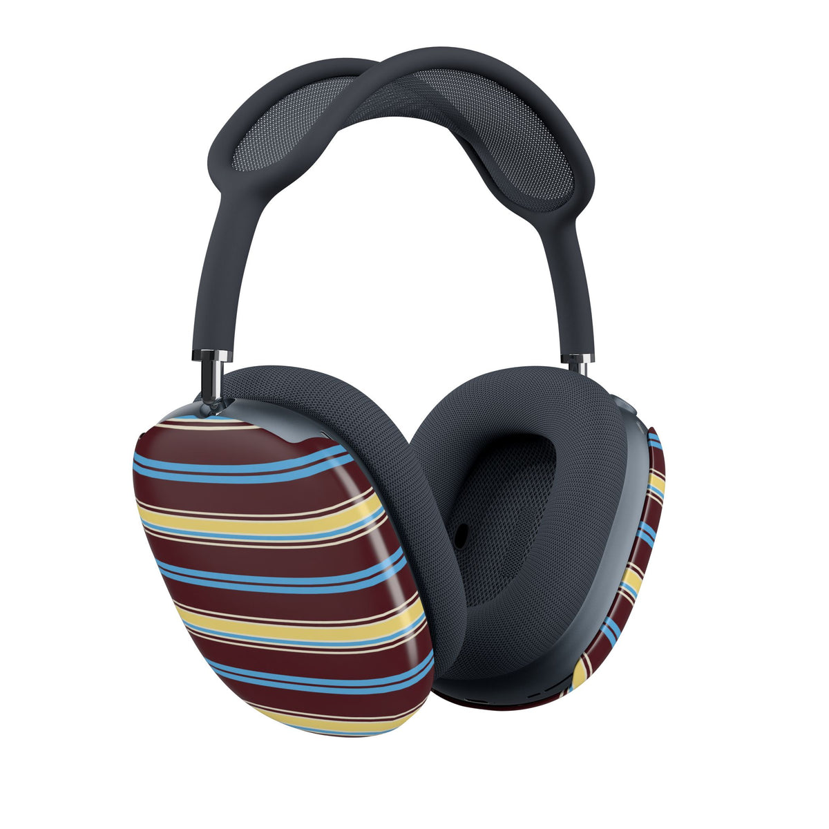 BURGUNDY BLUEBERRY STRIPES AIRPODS MAX CASE COVERS